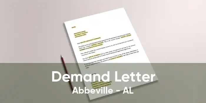 Demand Letter Abbeville - AL