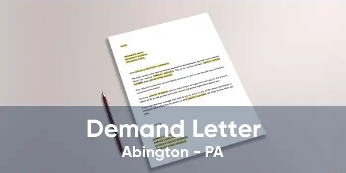 Demand Letter Abington - PA