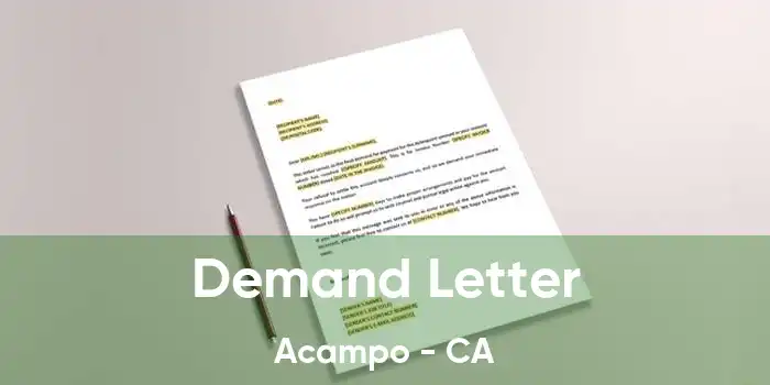 Demand Letter Acampo - CA