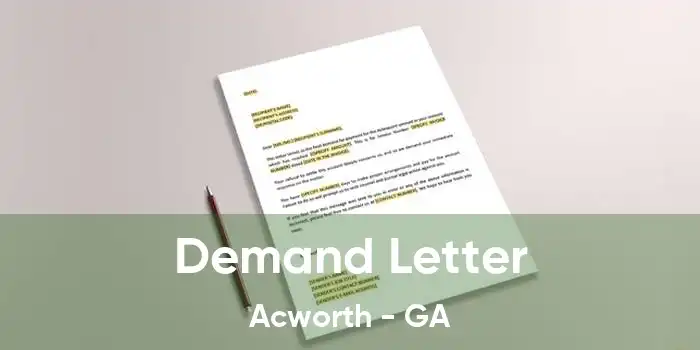 Demand Letter Acworth - GA