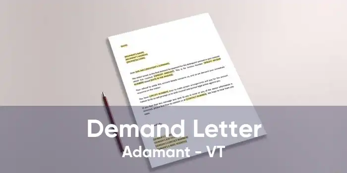 Demand Letter Adamant - VT