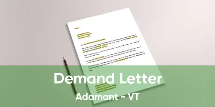 Demand Letter Adamant - VT