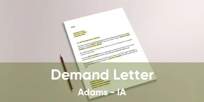  Demand Letter Adams - IA