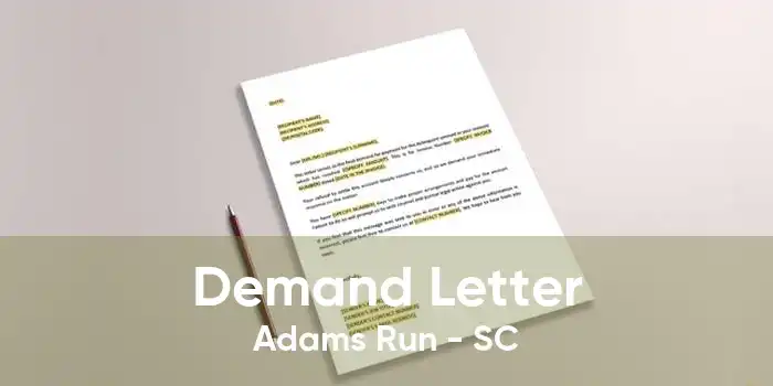 Demand Letter Adams Run - SC