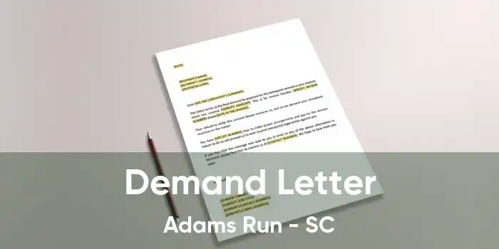 Demand Letter Adams Run - SC