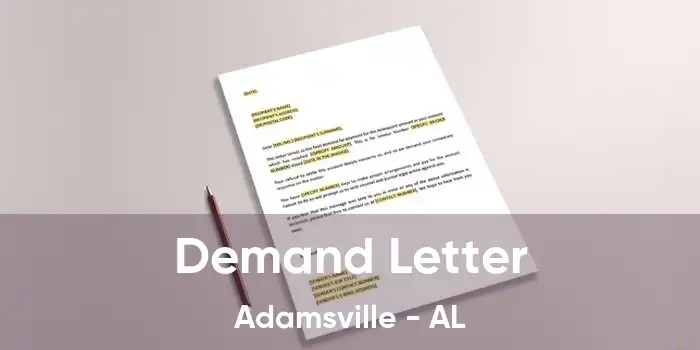 Demand Letter Adamsville - AL