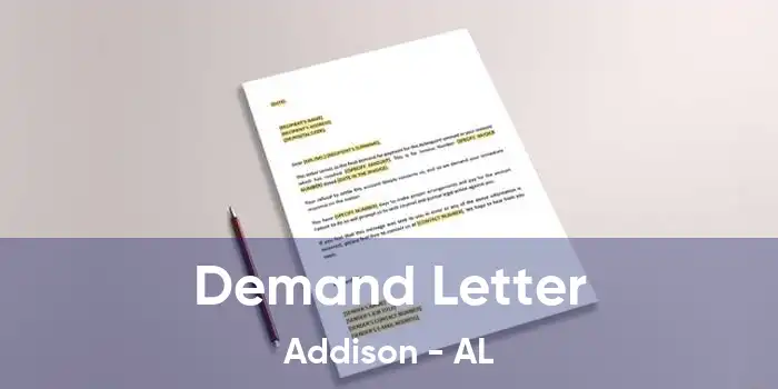 Demand Letter Addison - AL