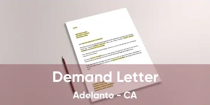 Demand Letter Adelanto - CA