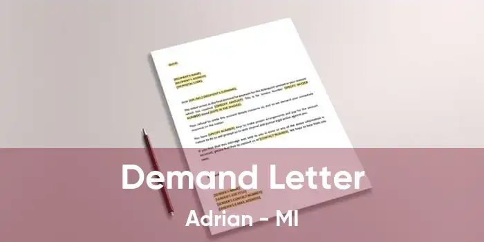 Demand Letter Adrian - MI