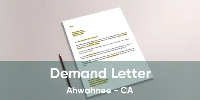 Demand Letter Ahwahnee - CA