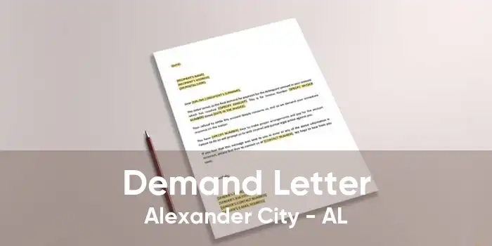 Demand Letter Alexander City - AL