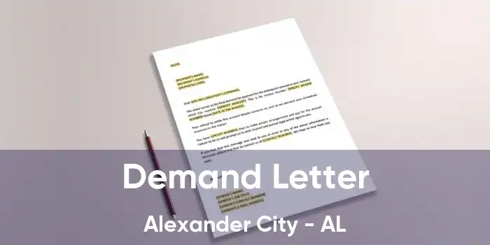 Demand Letter Alexander City - AL