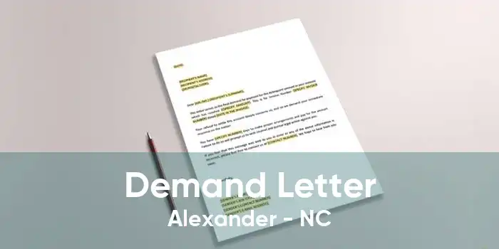 Demand Letter Alexander - NC