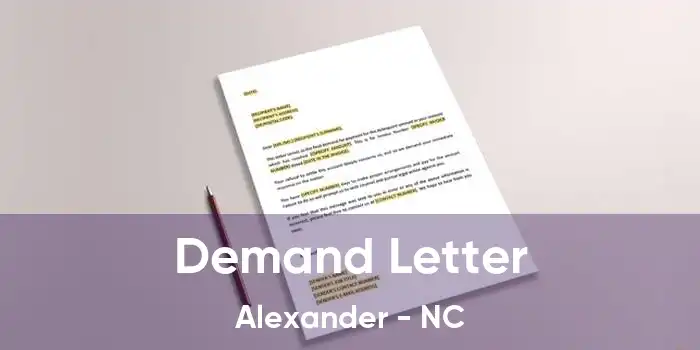 Demand Letter Alexander - NC