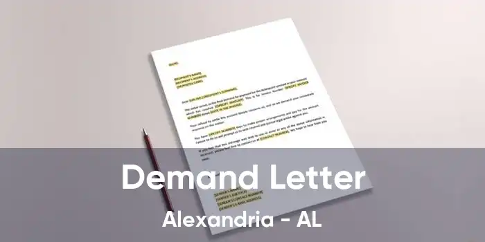 Demand Letter Alexandria - AL