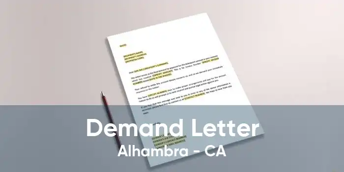 Demand Letter Alhambra - CA