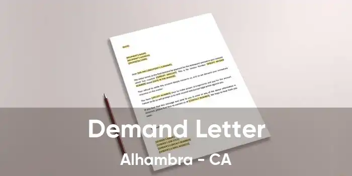 Demand Letter Alhambra - CA