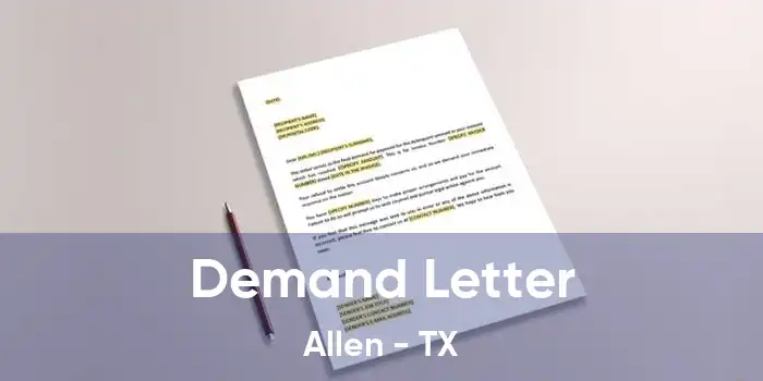 Demand Letter Allen - TX