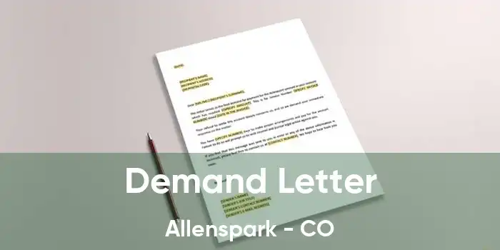 Demand Letter Allenspark - CO