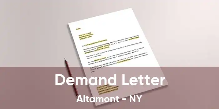 Demand Letter Altamont - NY