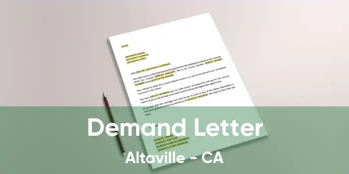 Demand Letter Altaville - CA