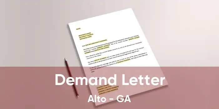 Demand Letter Alto - GA