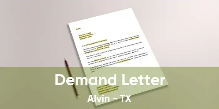 Demand Letter Alvin - TX