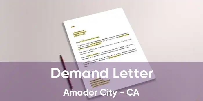 Demand Letter Amador City - CA