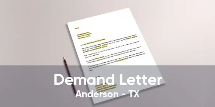 Demand Letter Anderson - TX