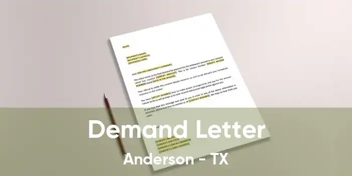 Demand Letter Anderson - TX