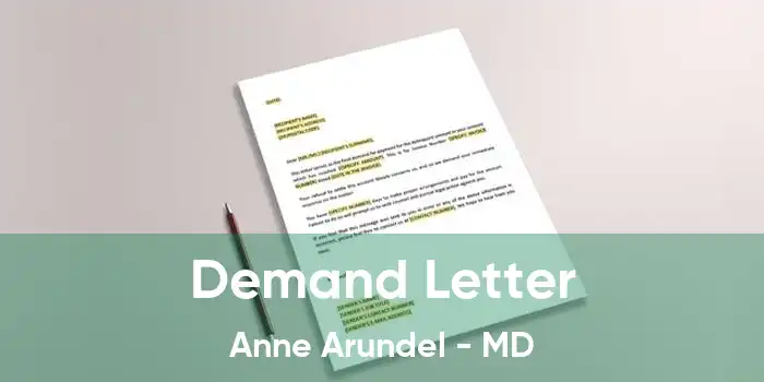  Demand Letter Anne Arundel - MD