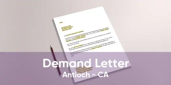 Demand Letter Antioch - CA