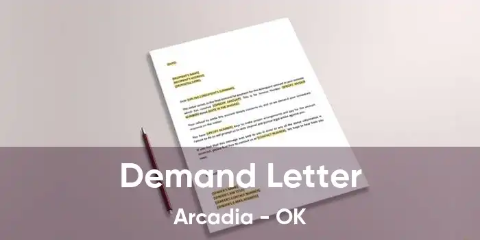 Demand Letter Arcadia - OK