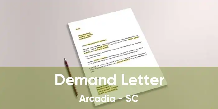 Demand Letter Arcadia - SC