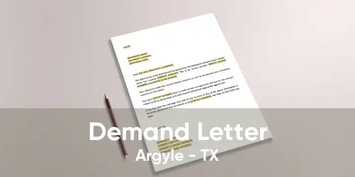Demand Letter Argyle - TX