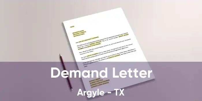 Demand Letter Argyle - TX