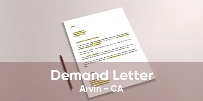 Demand Letter Arvin - CA