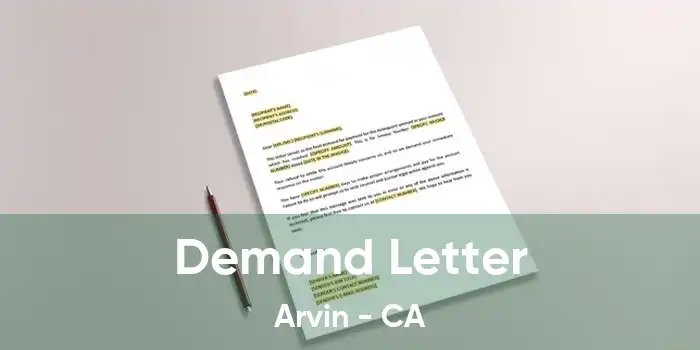 Demand Letter Arvin - CA