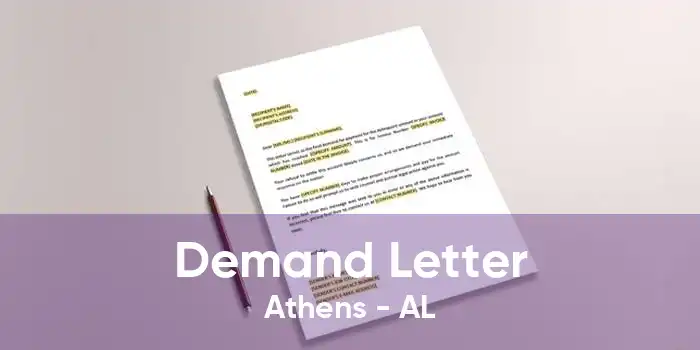 Demand Letter Athens - AL