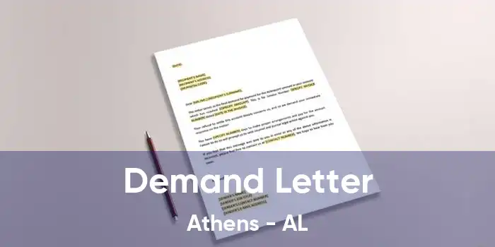 Demand Letter Athens - AL