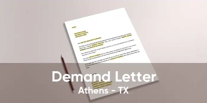 Demand Letter Athens - TX