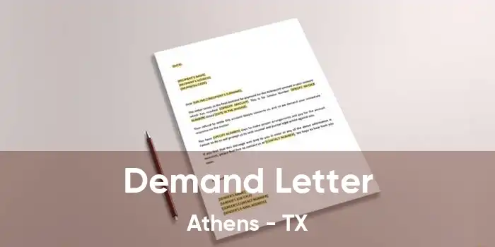 Demand Letter Athens - TX