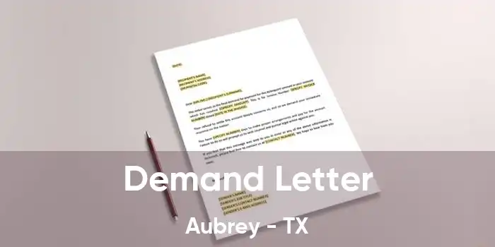 Demand Letter Aubrey - TX