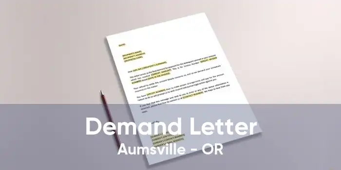Demand Letter Aumsville - OR