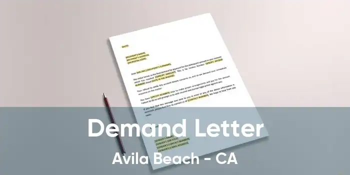 Demand Letter Avila Beach - CA