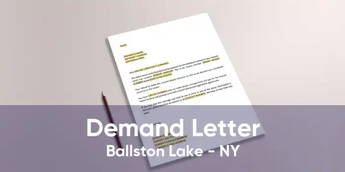 Demand Letter Ballston Lake - NY
