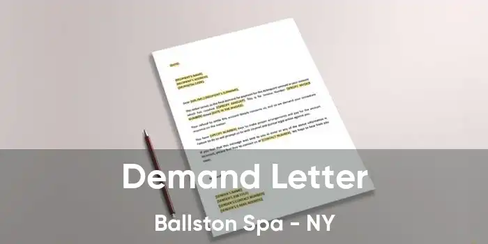 Demand Letter Ballston Spa - NY