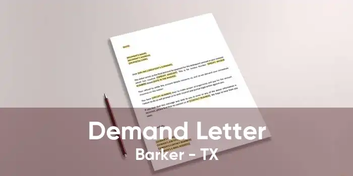 Demand Letter Barker - TX