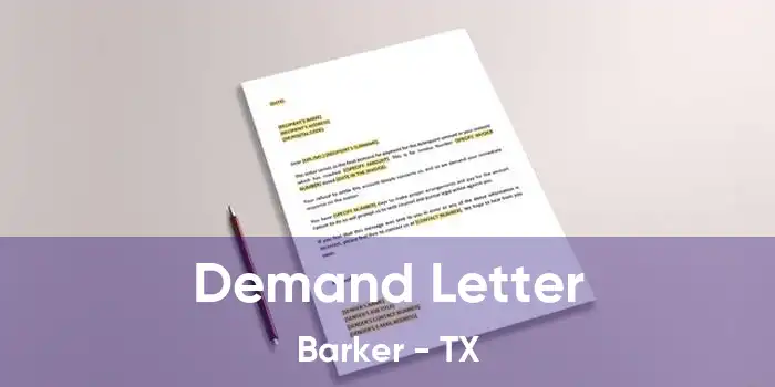 Demand Letter Barker - TX