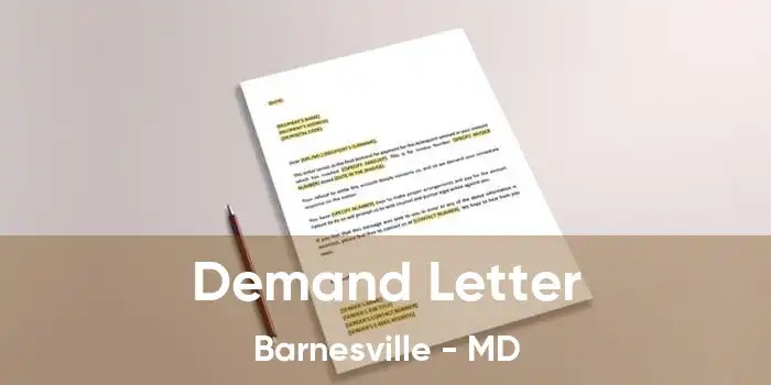 Demand Letter Barnesville - MD